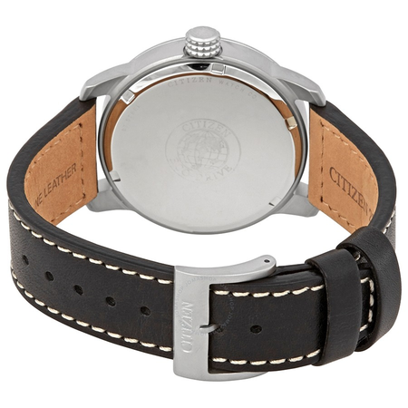 Citizen Eco-Drive Chandler Black Dial Men's Leather Watch BM8471-01E