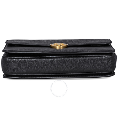 Tory Burch Chelsea Convertible Pebbled Leather Shoulder Bag- Black 48735-001