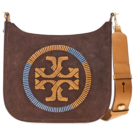 Tory Burch Ella Whipstitch Crossbody Bag- Brown 56186-234