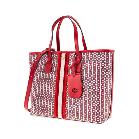 Tory Burch Gemini Link Canvas Small Tote- Liberty Red Gemini Link 53304-939