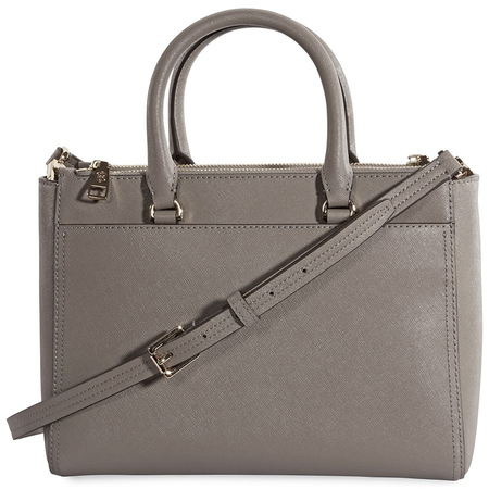 Tory Burch Robinson Small Double-Zip Tote - Gray Heron 46331-082