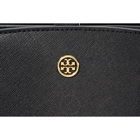 Tory Burch Robinson Small Triple-compartment Tote- Black 54146-001