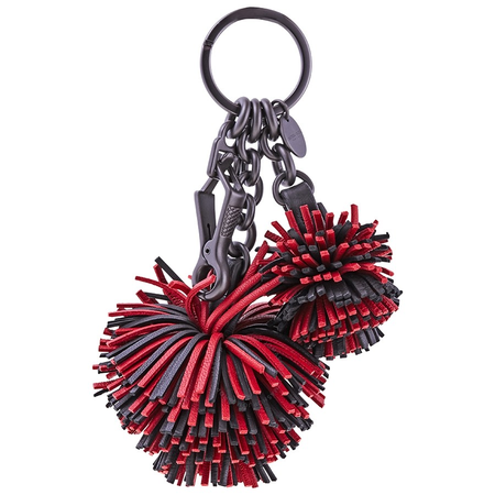 Bottega Veneta Ladies Keycase Red Keys Keyring Pompom 531972 VBLO0 6442