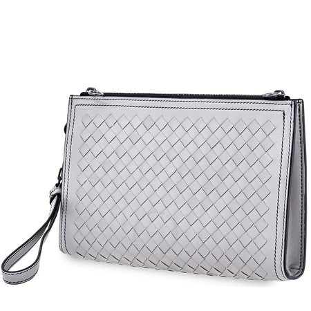 Bottega Veneta Men's Atlantic Intrecciato Calf Multi-Functional Case- Grey 496418 VQ131 1498