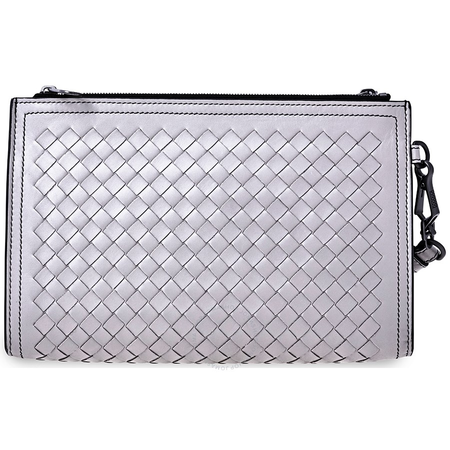 Bottega Veneta Men's Atlantic Intrecciato Calf Multi-Functional Case- Grey 496418 VQ131 1498