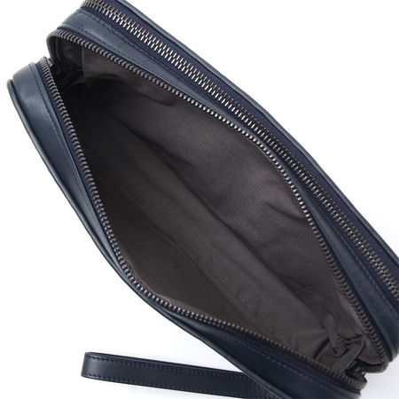 Bottega Veneta Men's Leather Pouchette Dark Blue Bv Trav Os Multifunction 391670 V4651 4013