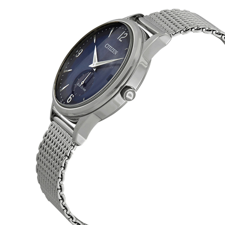 Citizen BTW Blue Dial Stainless Steel Mesh Men's Watch BV1110-51L