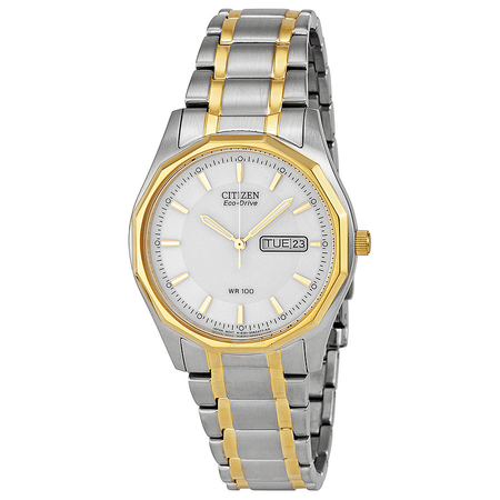 Citizen Eco Drive White Dial Two-tone Men's Watch BM8434-58A