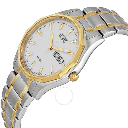 Citizen Eco Drive White Dial Two-tone Men's Watch BM8434-58A