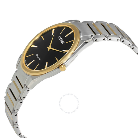 Citizen Stiletto Black Guilloche Dial Men's Watch AR3074-54E