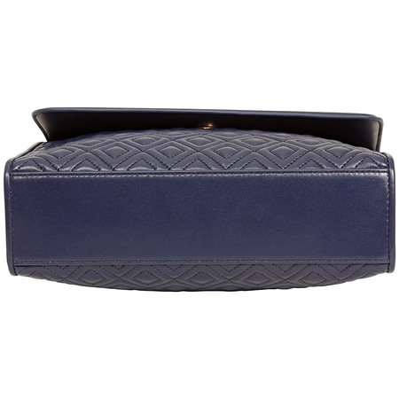 Tory Burch Fleming Convertible Leather Shoulder Bag- Navy 43833-403