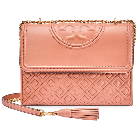 Tory Burch Fleming Convertible Leather Shoulder Bag- Tramonto 43833-235