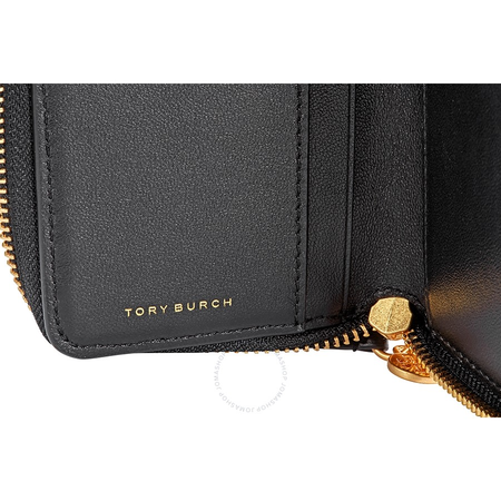 Tory Burch Fleming Medium Leather Wallet- Black 50264-001