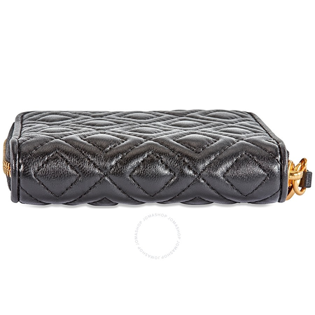 Tory Burch Fleming Medium Leather Wallet- Black 50264-001