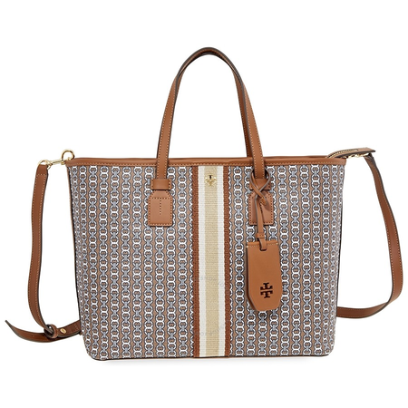Tory Burch Gemini Link Canvas Small Tote- Light Umber Gemini Link 53304-905
