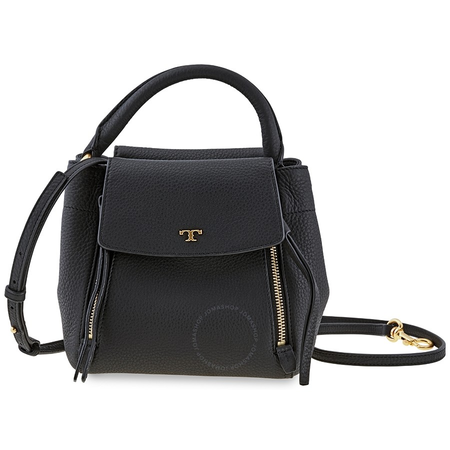 Tory Burch Ladies Flat Crossbody bag Halfmoon Black Half-Moon Cross-Body 45217-001