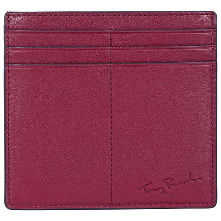Tory Burch Martini Applique Square Card Case - Imperial Garnet 42846-609