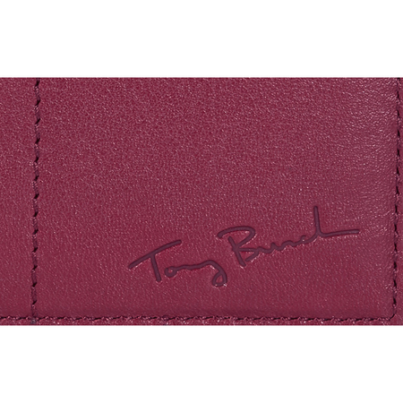 Tory Burch Martini Applique Square Card Case - Imperial Garnet 42846-609