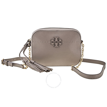 Tory Burch Mcgraw Camera Bag- Silver Maple 50584-963