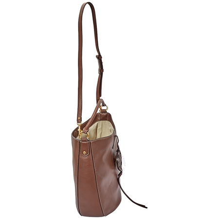 Tory Burch Miller Metal-logo Slouchy Hobo Bag- Milk Chocolate 61179-220