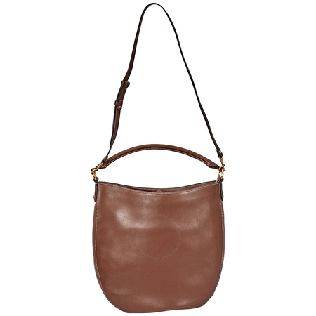 Tory Burch Miller Metal-logo Slouchy Hobo Bag- Milk Chocolate 61179-220