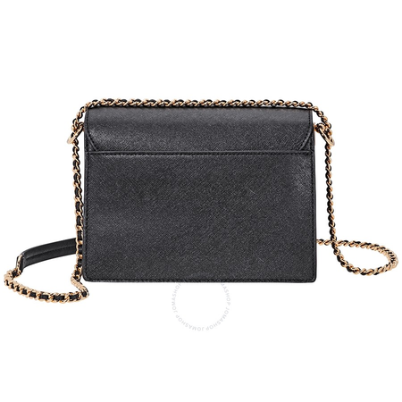Tory Burch Robinson Convertible Shoulder Bag- Black / Royal Navy 46333-018