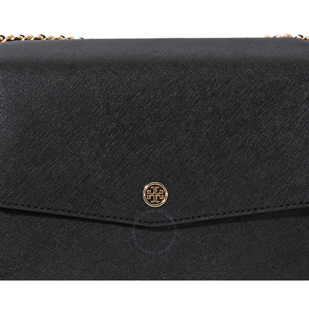 Tory Burch Robinson Convertible Shoulder Bag- Black / Royal Navy 46333-018