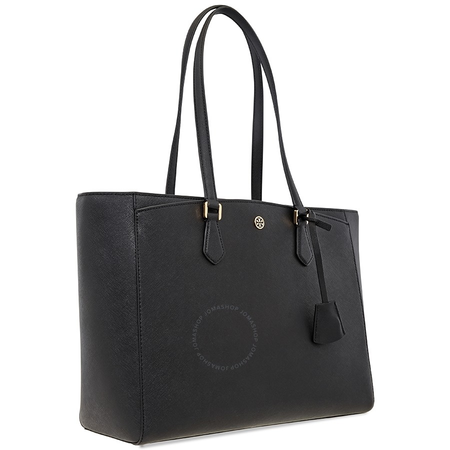 Tory Burch Robinson Textured Leather Tote- Black 53063-001