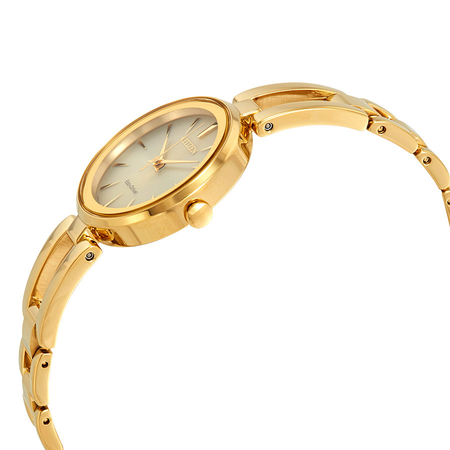 Citizen Axiom Champagne Dial Yellow Gold-tone Ladies Watch EM0638-50P