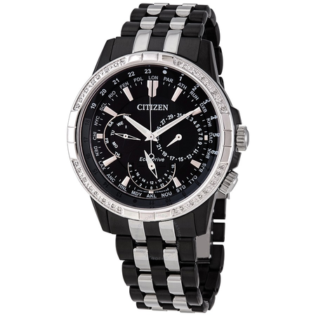 Citizen Calendrier Diamond Black Dial Men's Watch BU2088-50E