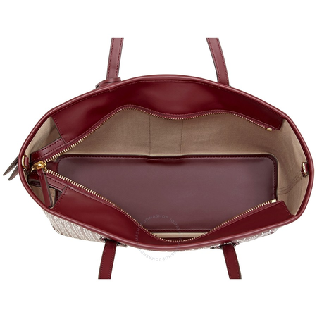 Tory Burch Gemini Link Canvas Small Tote- Royal Burgundy Gemini Link 53304-989