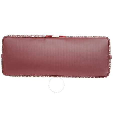Tory Burch Gemini Link Canvas Tote- Burgundy Gemini Link 53303-989