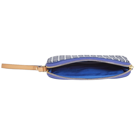 Tory Burch Gemini Link Canvas Wristlet- Bondi Blue 55312-453