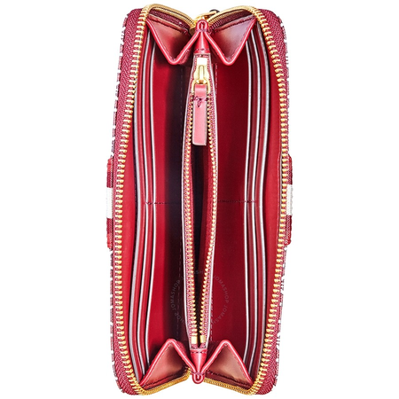 Tory Burch Gemini Link Canvas Zip Continental Wallet - Royal Burgundy 55311-989