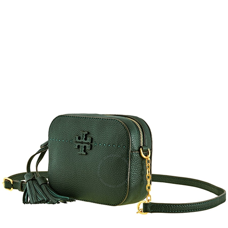 Tory Burch McGraw Leather Camera Bag- Pine Tree 50584-304