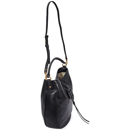 Tory Burch Miller Metal-logo Slouchy Hobo Bag- Black 61179-001