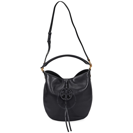 Tory Burch Miller Metal-logo Slouchy Hobo Bag- Black 61179-001