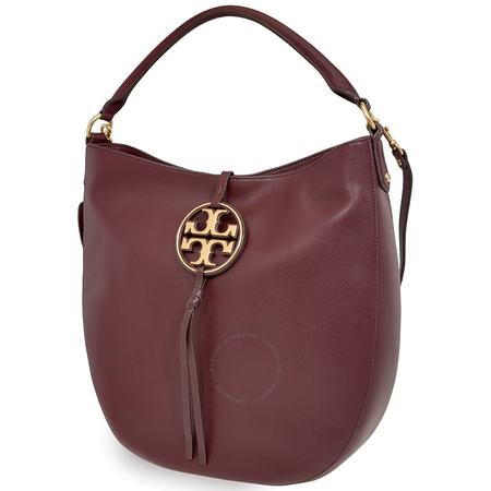 Tory Burch Miller Metal-logo Slouchy Hobo Bag- Port 61179-616
