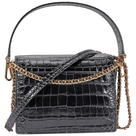 Tory Burch Robinson Embossed Shoulder Bag- Black 58100-001