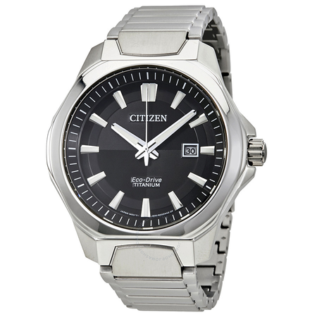 Citizen Eco-Drive Black Dial Men's Titanium Watch AW1540-88E