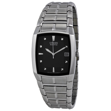 Citizen Eco Drive Black Dial Stainless Steel Men's Watch BM6550-58E