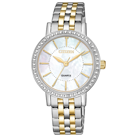Citizen Mother of Pearl Dial Quartz Ladies Watch EL3044-89D