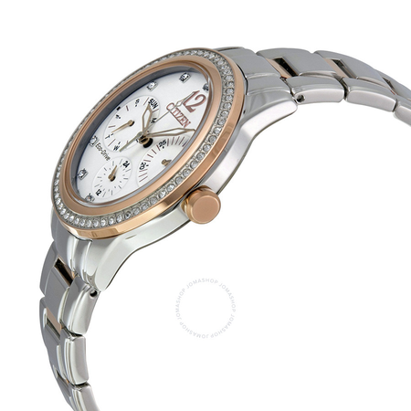 Citizen Silhouette Crystal White Dial Ladies Watch FD2016-51A