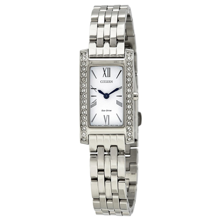 Citizen Silhouette Crystal White Dial Ladies Watch EX1470-51A