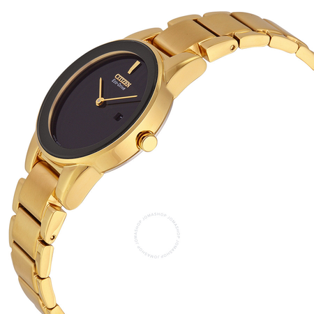 Citizen Axiom Black Dial Yellow Gold-tone Ladies Watch GA1052-55E