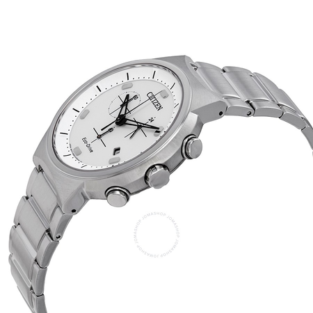 Citizen Eco-Drive Chronograph White Dial Men's Watch AT2400-81A