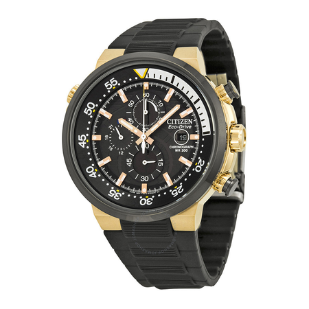 Citizen Eco Drive Endeavor Black Dial Black Polyurethane Strap Men's Watch CA0448-08E