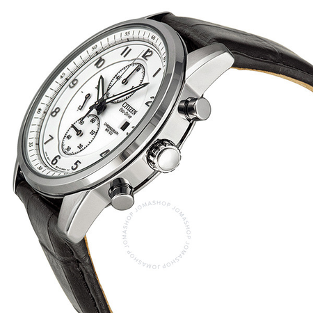 Citizen Eco-Drive Chronograph White Dial Stainless Steel Men's Watch CA0331-05A