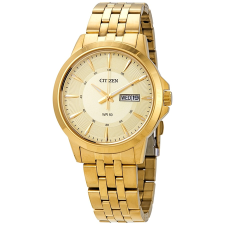 Citizen Quartz Gold Dial Men's Watch BF2013-56P