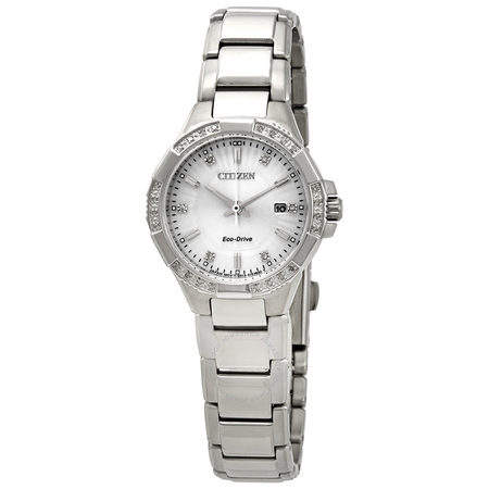 Citizen Riva Diamond Silver Dial Ladies Watch EW2460-56A